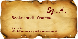 Szekszárdi Andrea névjegykártya