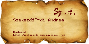 Szekszárdi Andrea névjegykártya