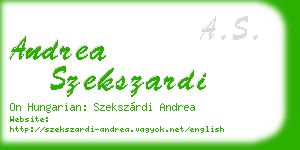 andrea szekszardi business card
